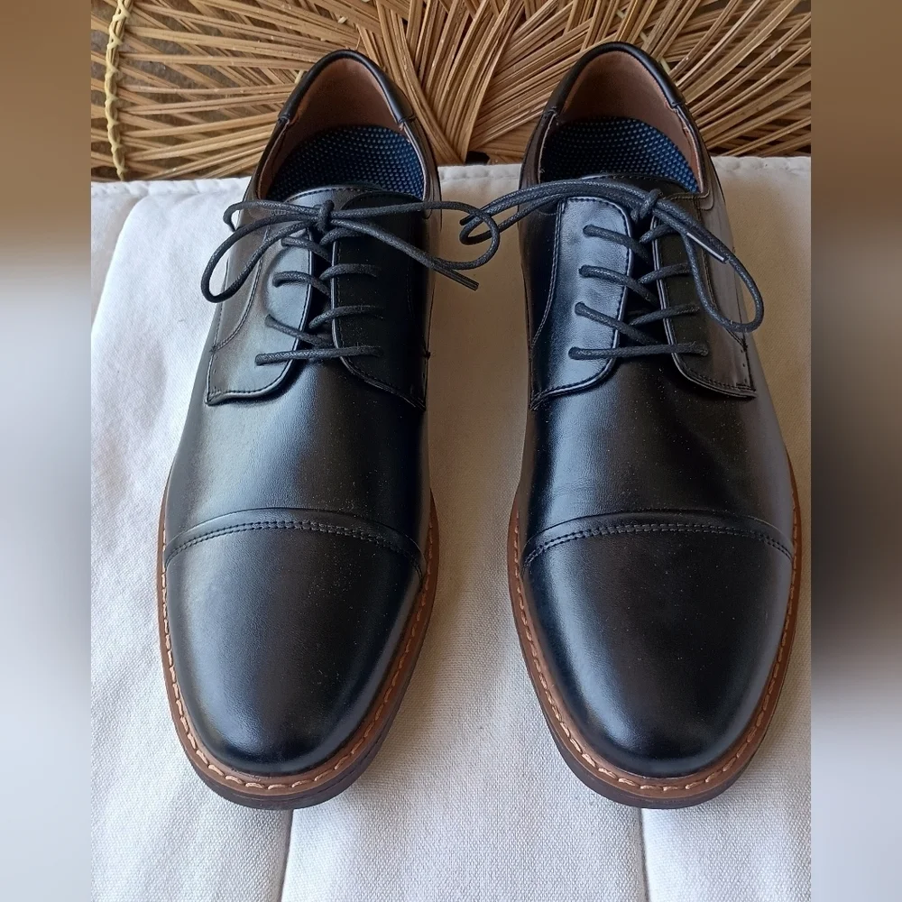 Nunn Bush Elegant Black Leather Men's Oxfords_11
